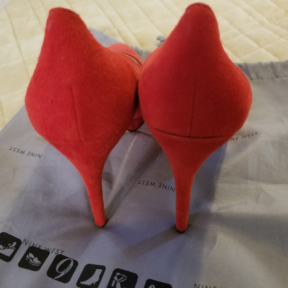 Nine West New Red Suede Pumps